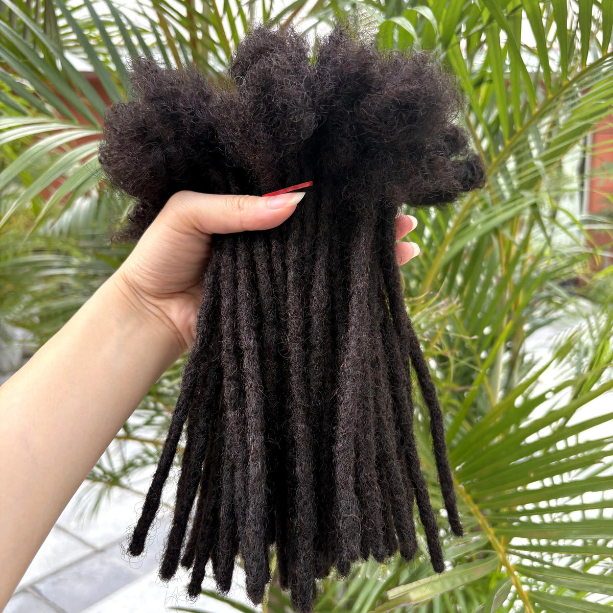 6-20inch 0.6cm Regular Loc Extension Human Hair 50 Strands Full Handmade 100% Human Hair Loc Dreadlock Extension for Men Women