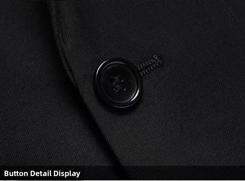 Black Casual Business Tailored Men's Jacket Youth Large Size Single Piece Wedding Groomsmen Suit Standard Fit Professional Style