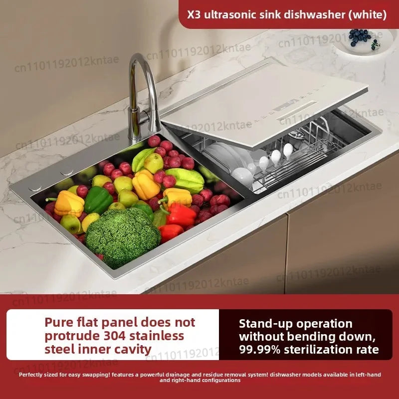 Integrated sink, dishwasher, integrated fully automatic kitchen, embedded washing fruits and vegetables