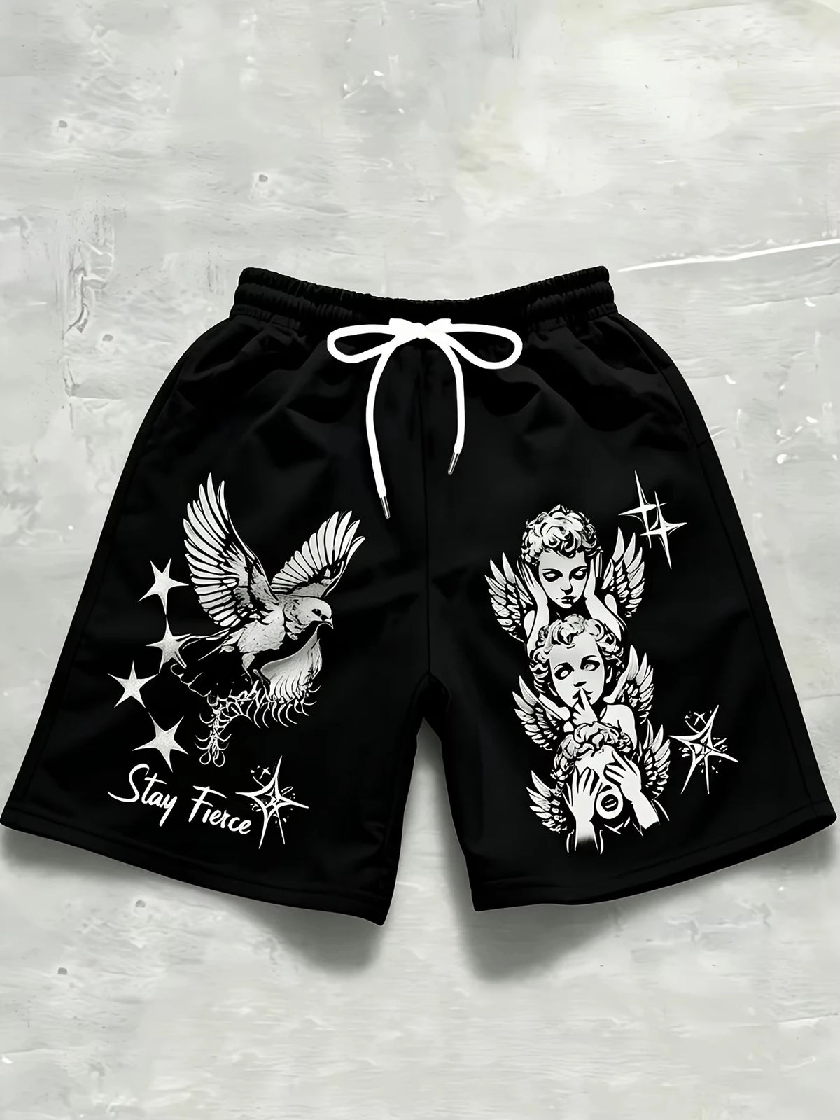 2026 Summer Best-selling Outdoor Sports Casual Fashion Comfortable Simple Angel Patterned 3D Printed Men's Shorts