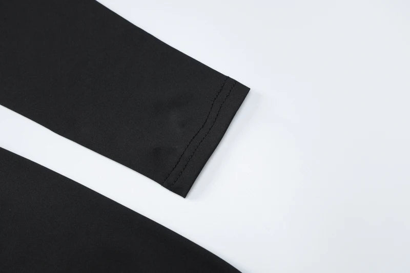 Hugcitar Women Fashion Turtleneck Long Sleeves Black Sexy Bodycon Maxi Prom Dress Fall Casual Clothes Streetwear Party Festival