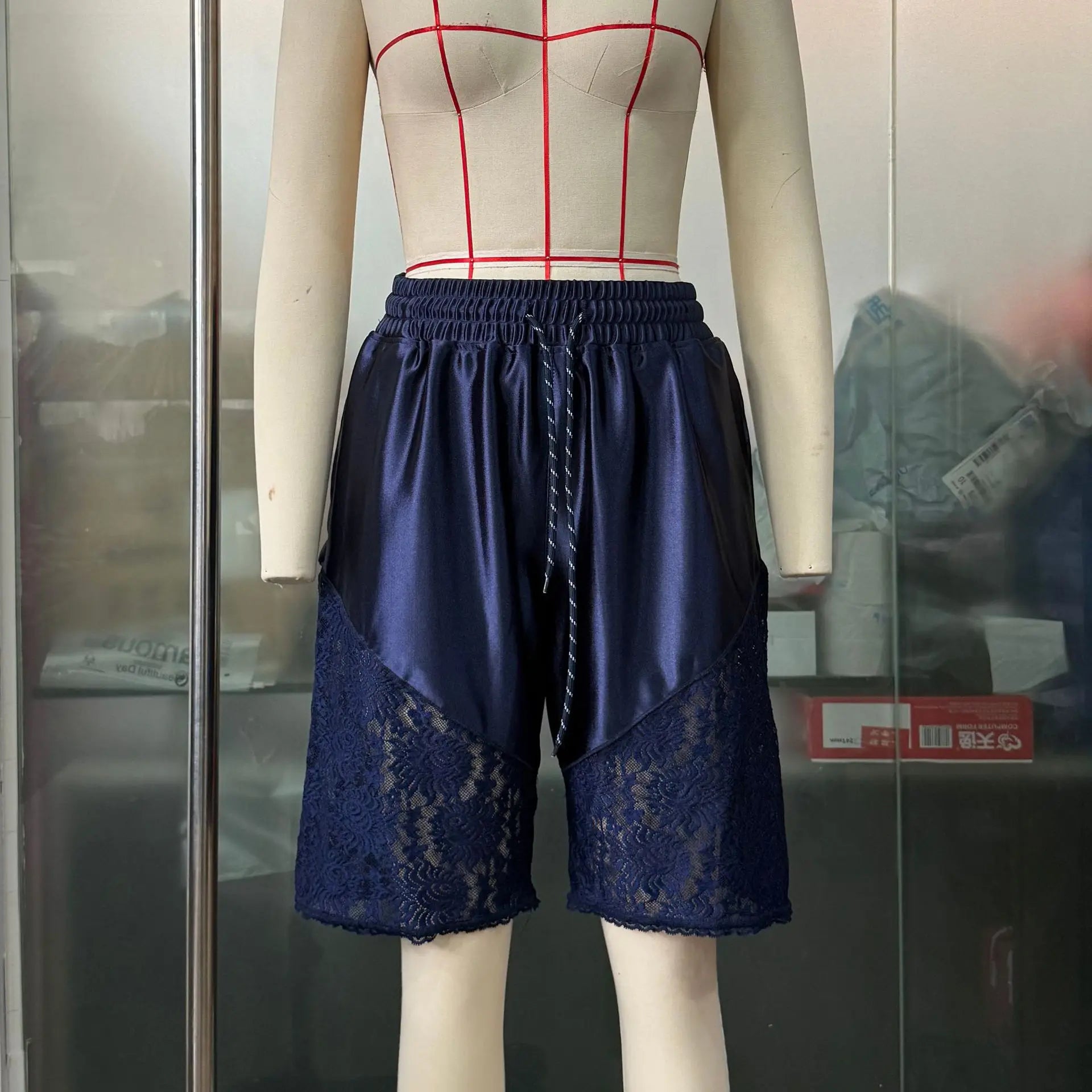 New Arrival Women's Drawstring Loose Casual Shorts Fashion Lace Splicing Sports Pants Summer Comfort Versatile Shorts Streetwear