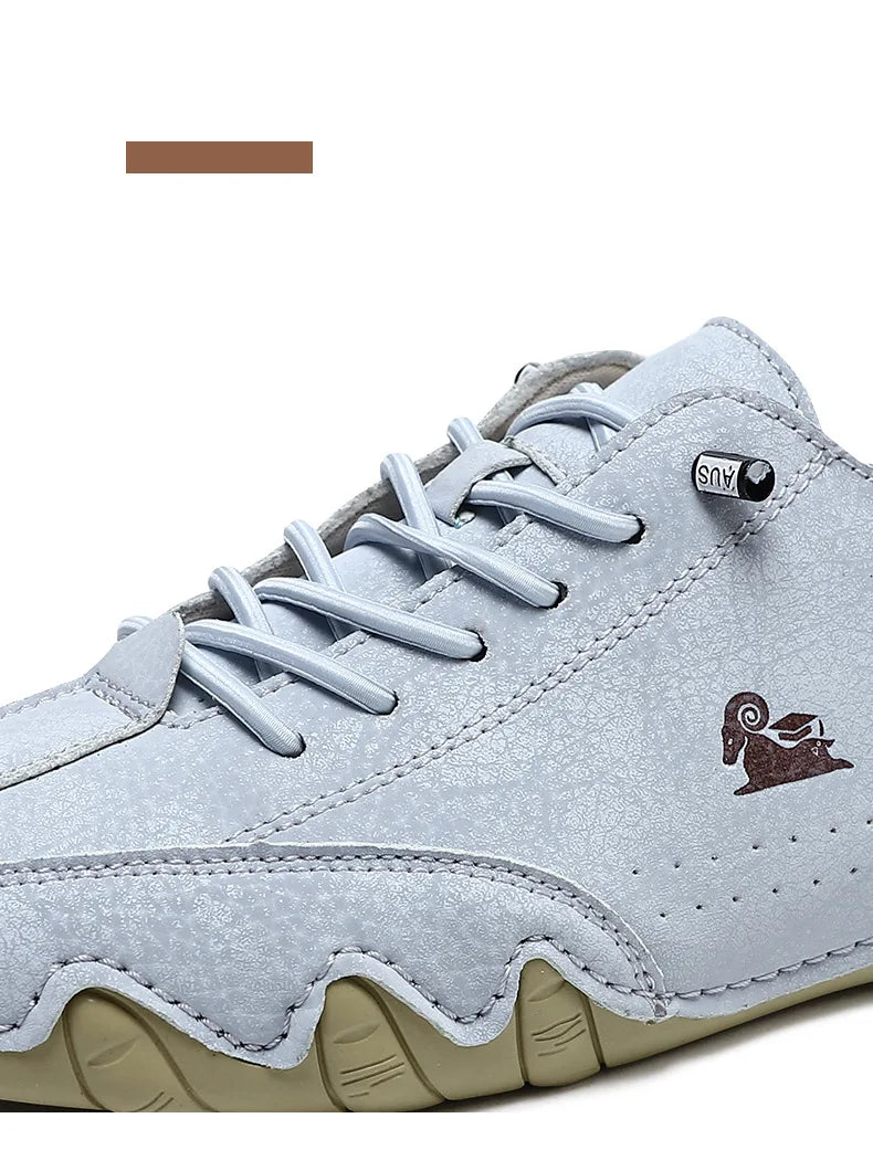 Men Leather Casual Shoes Luxury Low Top Sneakers Comfortable Mens Shoes Big Size Designer Loafers Moccasin Shoe Man 2026 New