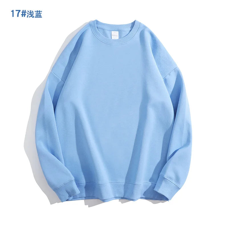 Spring Oversize Sweatshirts for Women O Neck Cotton Solid Hoodie Long Sleeve Tops Loose Women's Pullovers Fashion Streetwear