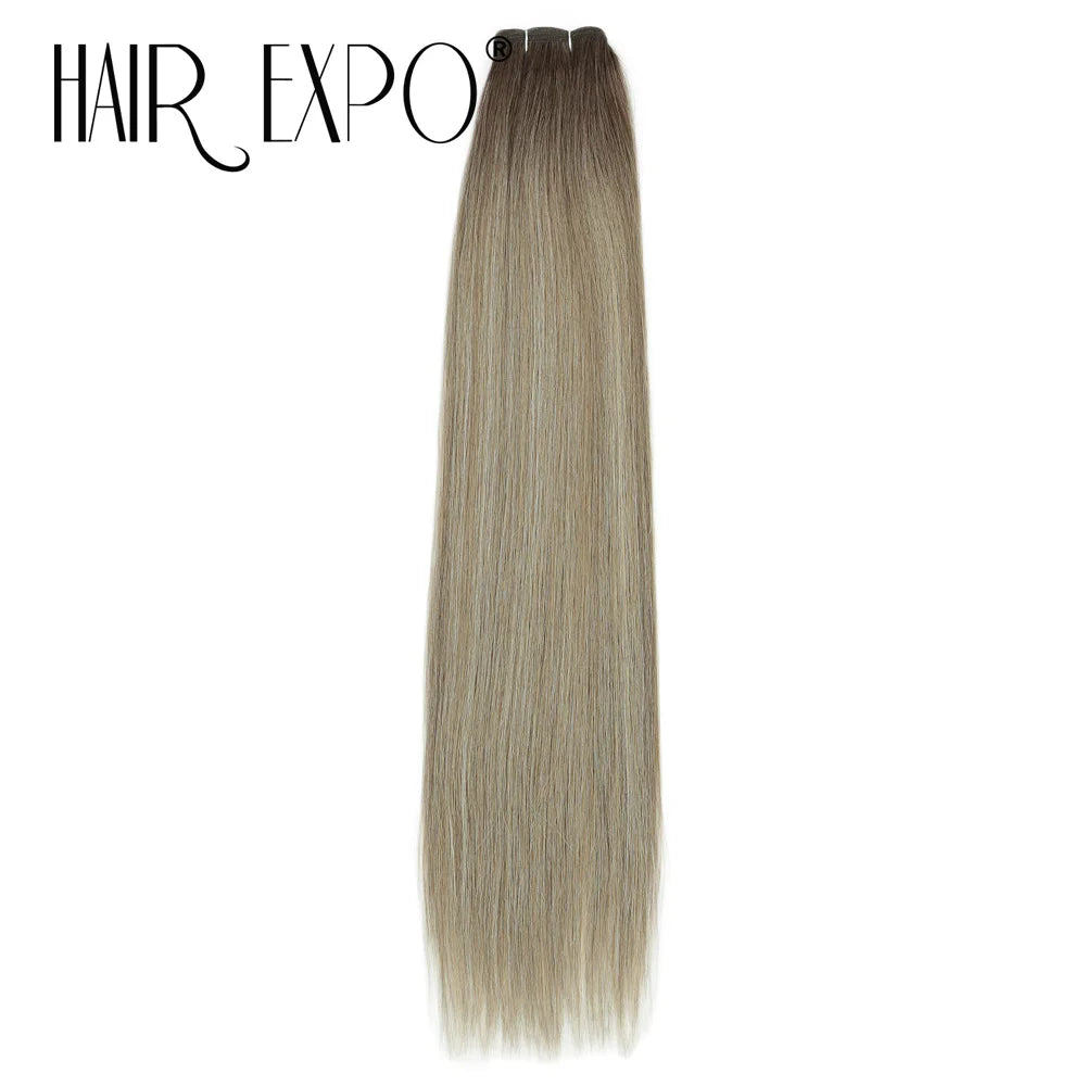26" Bio Straight Hair Bundles Natural Soft Heat Resistant Fiber Synthetic Fiber Hair Extensions Protein Straight Hair Weave