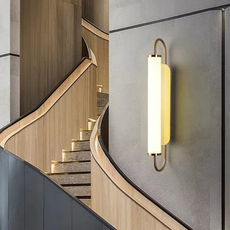 LED Modern Wall Lamps Nordic Simple Living Dining Room Bedroom Wall Light White Acrylic Indoor Home Decor Stairs Lights 90V-260V