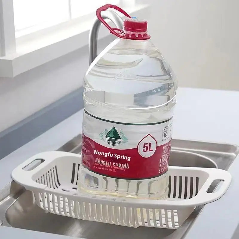 Kitchen Organizer Soap Sponge Holder Sink Rack Telescopic Drain Rack Adjustable Vegetable Drain Basket Kitchen Organizer Gadgets