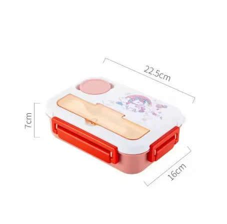 Compartment 1300ML Portable Lunch Box Kids Students Office Bento Box With Fork and Spoon Microwave Food Storage Container