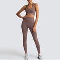 NEW Women's Yoga Set Seamless Sportswear 2-Piece Gym Yoga Clothes Sports Bra + Leggings Running Wear Skinny Sports Set Suits