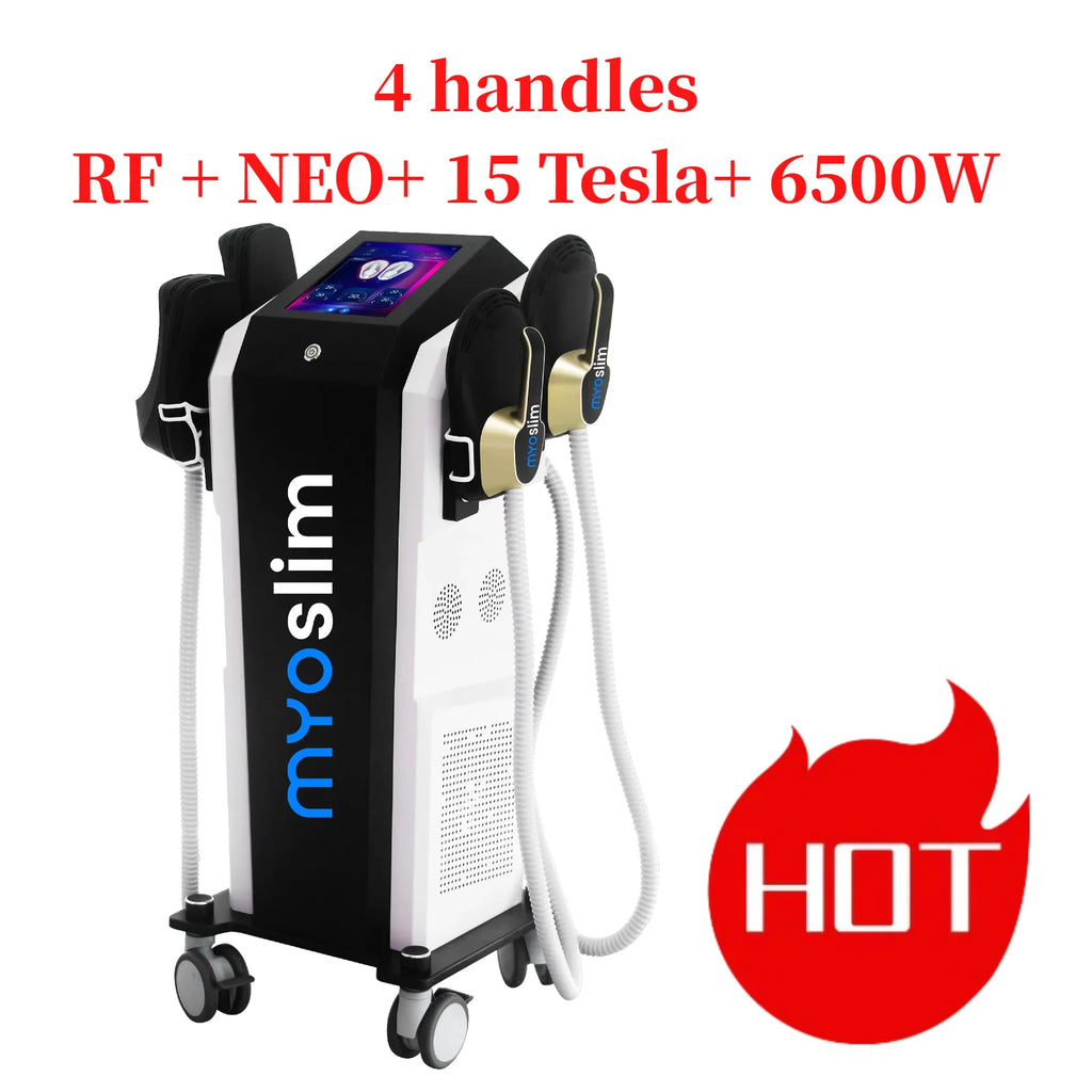 EMSzero RF 6500W 15 T EMS Slimming Machine Nova Body Sculpting 4 Handles RF Pelvic Muscle Stimulator Salon Equipment