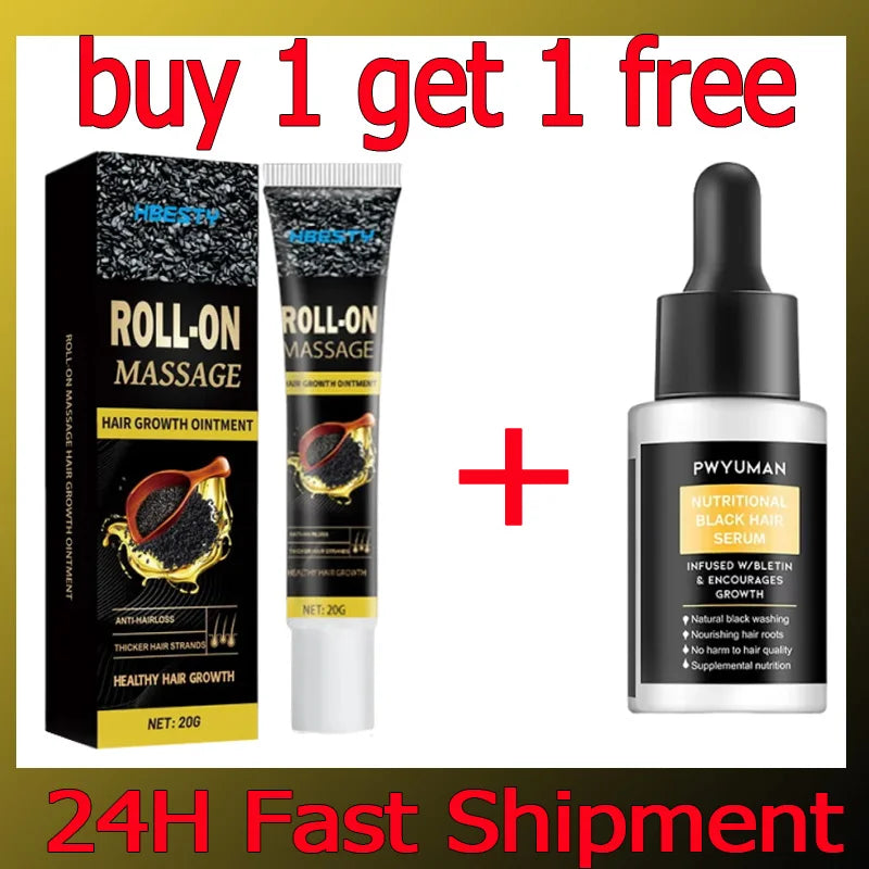 Herbal Anti-grey Hair Treatment Serum Cream White To Black Permanent Repair Natural Color Nourish Scalp Hair Care Products