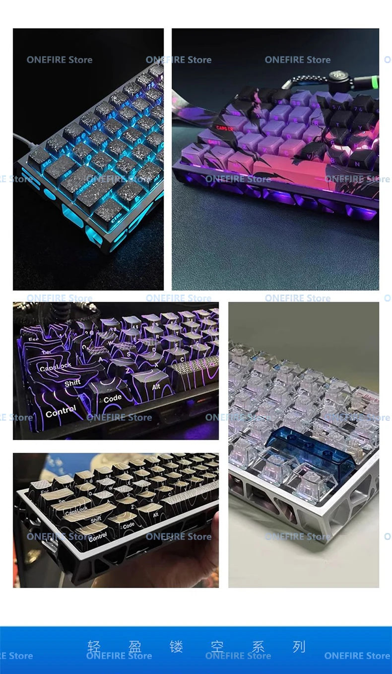 Wooting 60HE GH60 Holy60 Hollow Aluminum Keyboard Case Shell 60% Keys Layouts For Mad 60he Raven61 Aula Win60 GT60 Keyboard