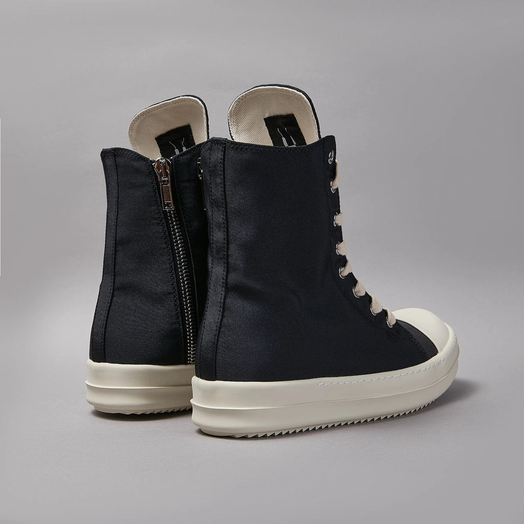 Casual High Top Women Sneaker Designer Men Shoe Black Fashion Satin Zip Shoe Classic Luxury Platform Trainer Flat Lace Up Shoe