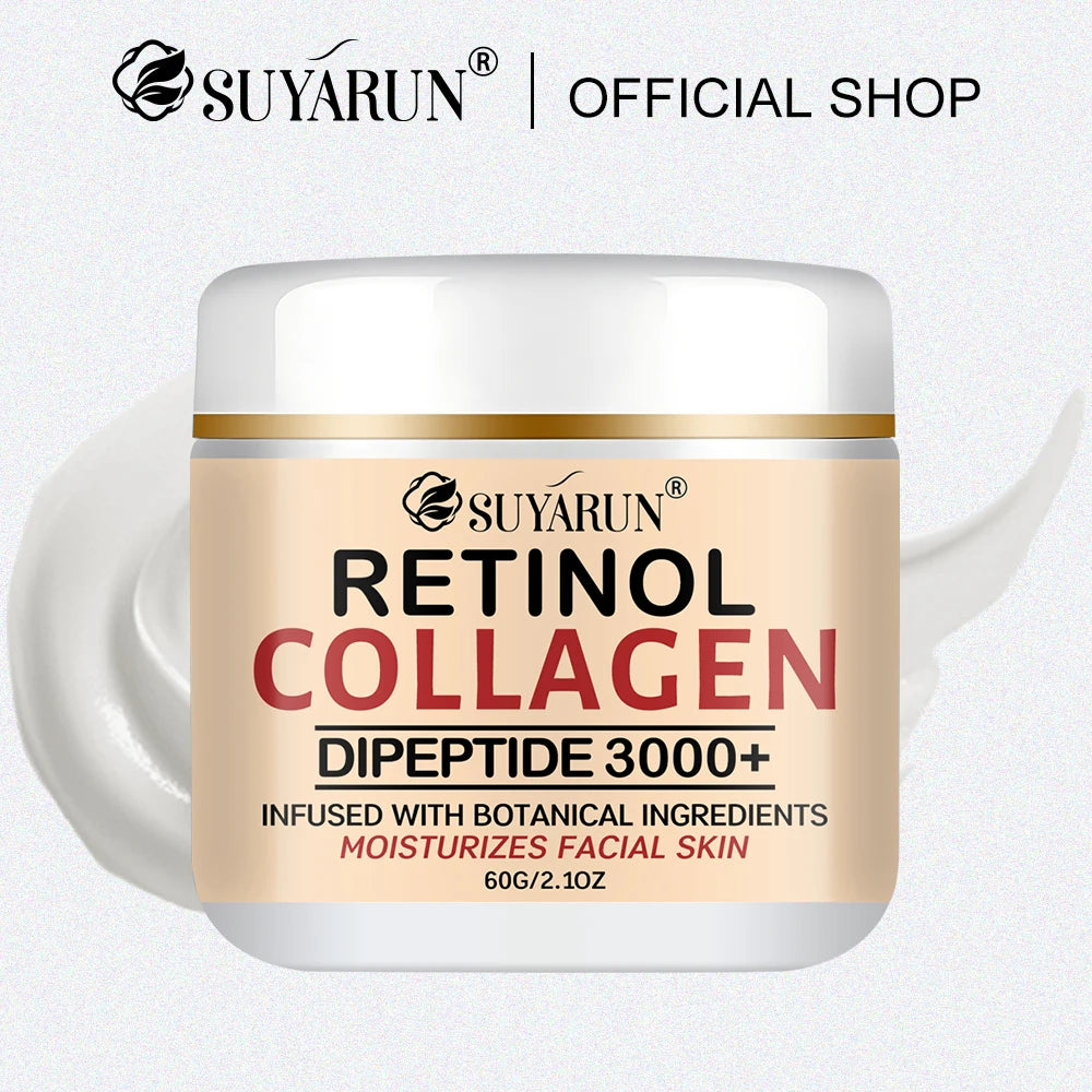 SUYARUN Retinol Collagen Face Cream Hydrating Moisturizing Anti-Aging Wrinkle Firming Night Cream for All Skin Types.