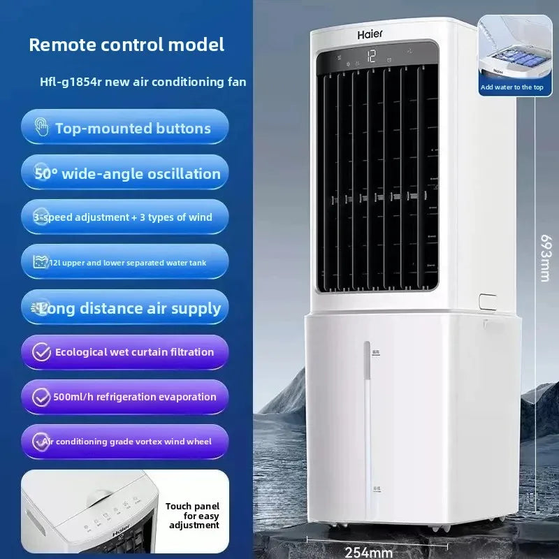 Portable Air Conditioner Fans Air Cooler 9L/12L Water Tank Remote Control 3-in-1 Cooling Fan Humidifier for Home Office Room