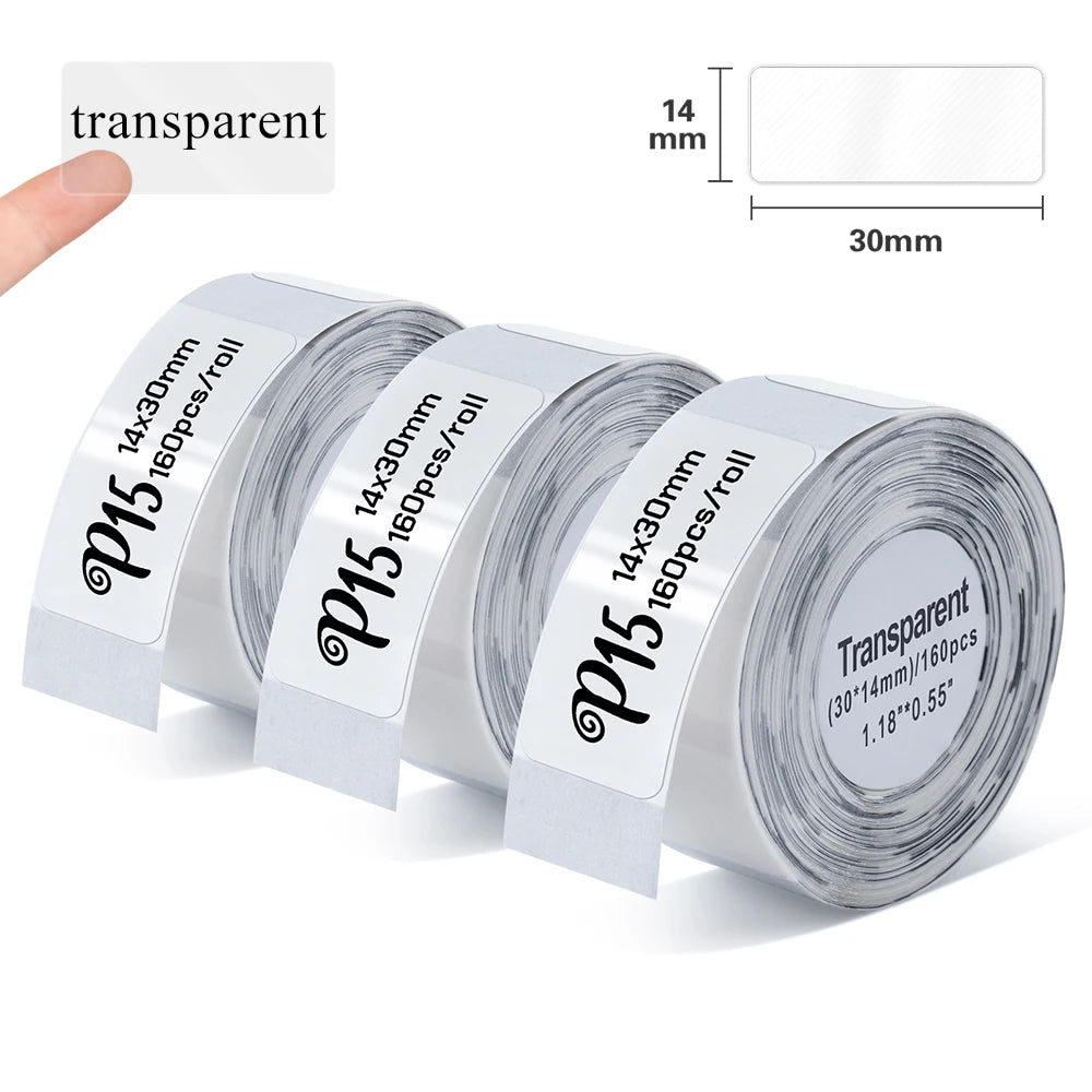 Thermal Label Printer Marklife P15 Labeling Machine Mini Printer Wireless Bluetooth Label Maker or 3PK Adhesive Label Tape
