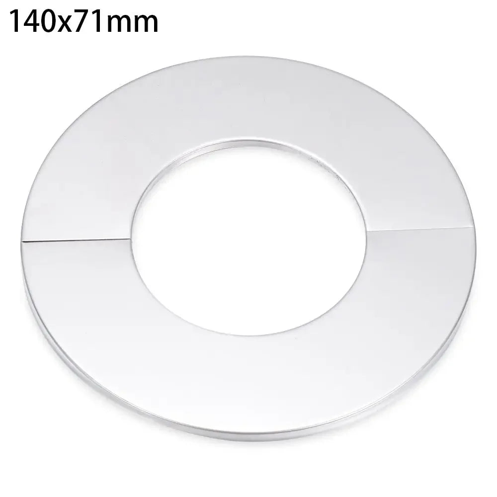 Black Shower Faucet Decorative Cover Chrome Finish Stainless Steel Wall Flange Water Pipe Wall Covers Bathroom Faucet Accessory
