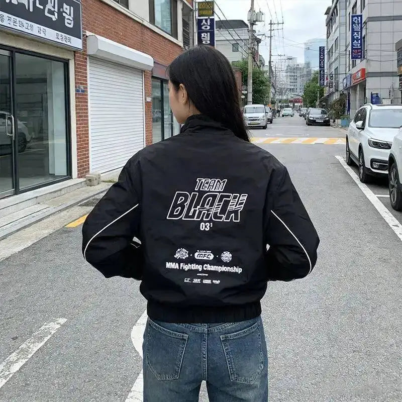 Korean Manhwa Jinx Team Black Windbreaker Jacket Men Women Sports Coat Loose Track Activewear Joo Jaekyung Cosplay Y2K Clothes