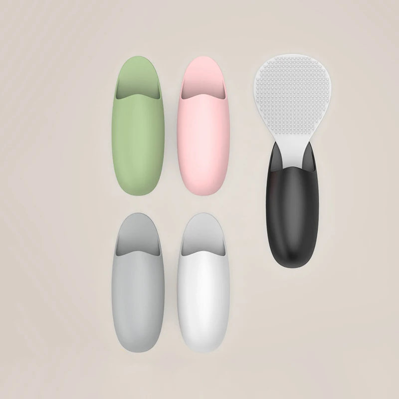 Kitchen Rice Scoop Holder Traceless Rice Cooker Spatula Organizer Tableware Storage Rack Spoon Holder Bathroom Utensil
