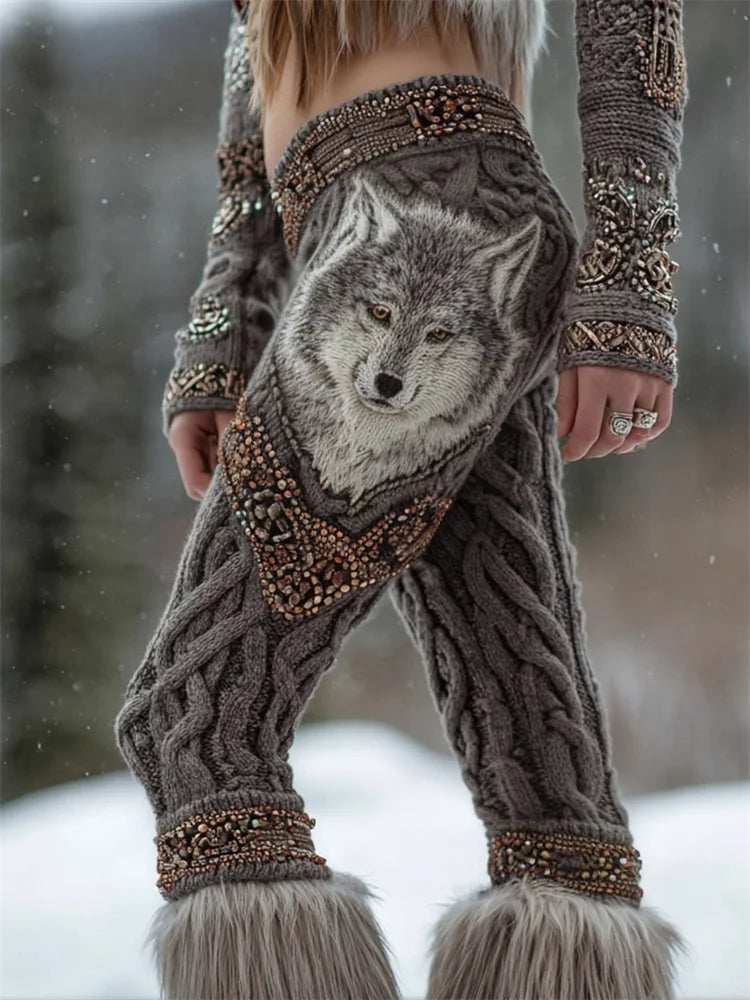 2026 Women's Leggings Green Forest Graphics Outdoor Trousers Polyester Spandex Stretch Elastic Waist Control Streetwear