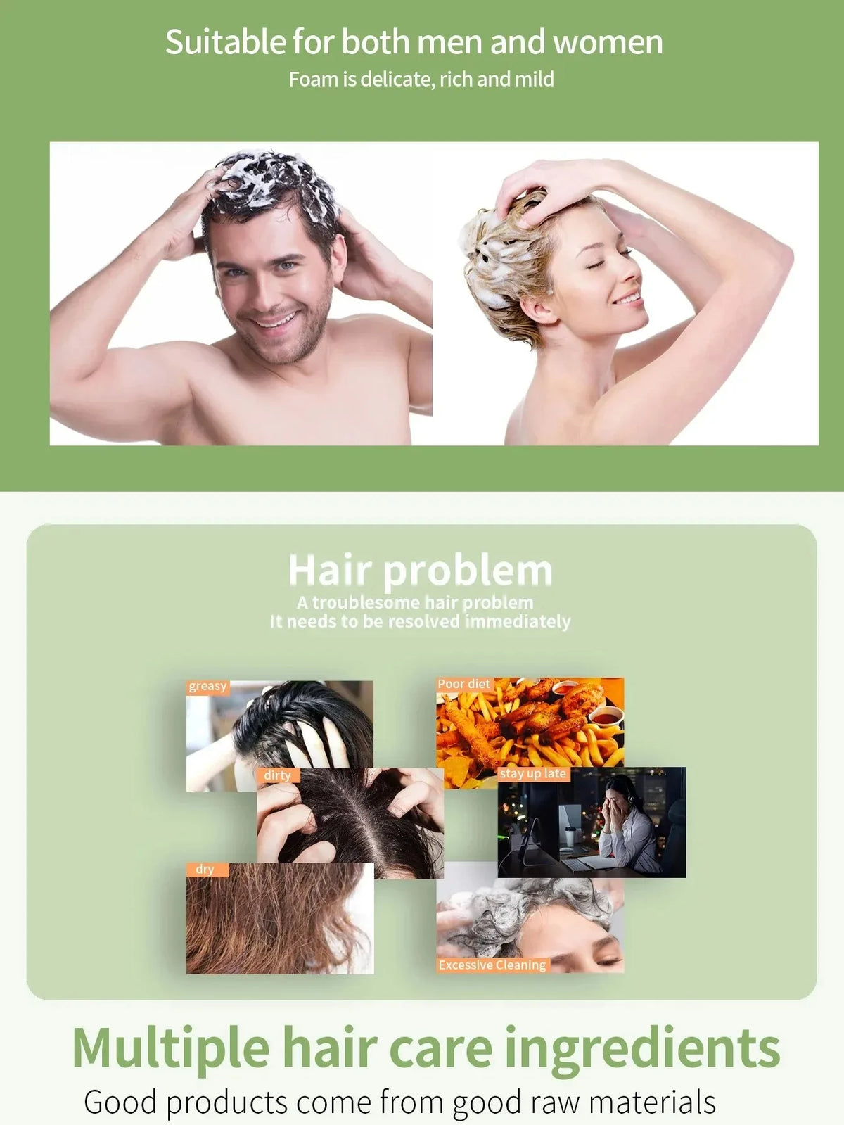 Rosemary Shampoo Soap Without Silicone Oil Plant-Based Shampoo Soap Cleanses the Scalp, Nourishes Hair, Controls Oil
