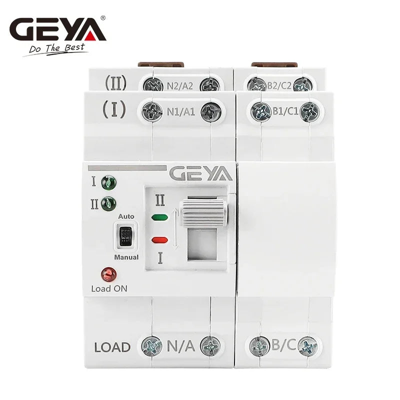 GEYA G2R ATS 110V 220V PC Dual Power Automatic Transfer Switch 25A 40A 63A  Household Power Transfer Switch 50/60Hz