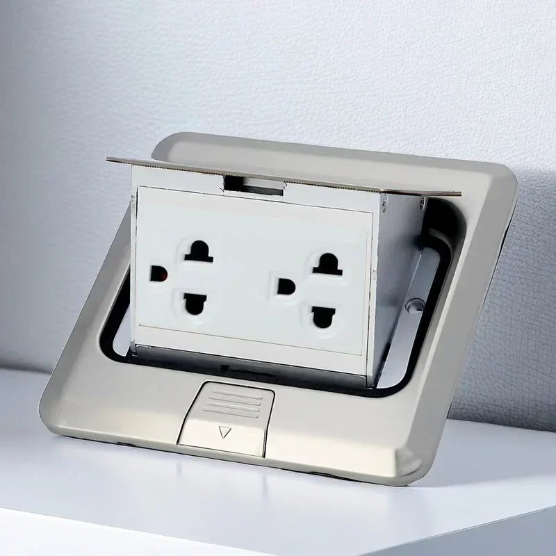 Electrical Switches Desktop Socket EU/Universal Power Outlet Hidden Type Pop Up Floor Socket For Meeting Room