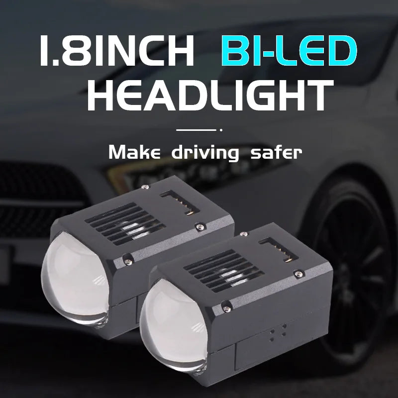 XTG M18 1.8 Inch Bi LED Projector Lens 120W High Brightness LED Headlight Module 6000K High Low Beam EV Car Retrofit Accessories