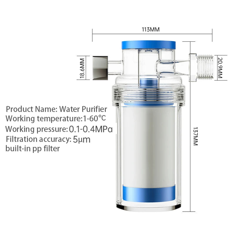Purifier Output Universal Water Pipe Filter Pp Cotton Shower Bath Sprayer Strainer Faucet Filter Water Heater Kitchen Bathroom