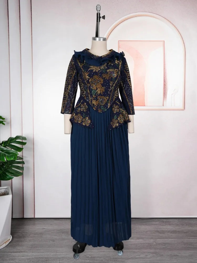 Party Evening Dresses Elegant Women Luxury Bodycon Maxi Dress Long Sleeve Robes Africa Clothes Birthday Wedding Prom Ladies Gown