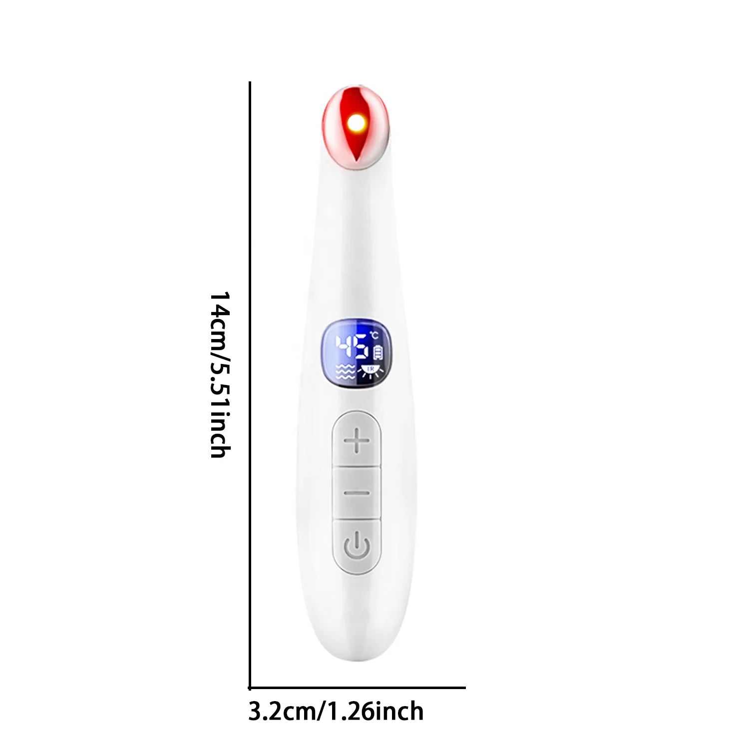 Eye Beauty Device 3 in 1 Eye Massager Wand with Red LED Light Vibration Massage Portable Beauty Machine Electric Eye Care Tool