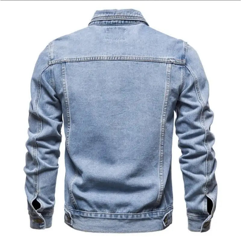 New Spring-autumn-winter Men's Denim Jacket, Japanese-style Casual, Youthful and Trendy Workwear Denim Coat, Men's Clothing