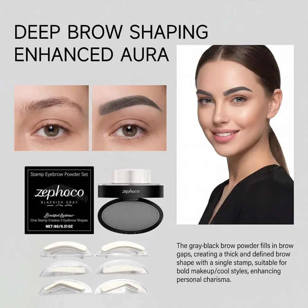 Makeup Tool Coloring Perfect Shape Quick Make Up Eyebrow Powder Palette Brow Stamps Eyebrow Makeup for Women Beginners