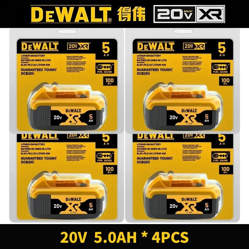 100% Original DeWalt 20V 6Ah 5Ah Battery Power Tool Replacement for DeWalt DCB206 DCB205 DCB202 DCB200 18V 20V Power Tool