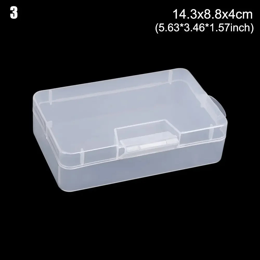 Mini Plastic Box Rectangular Translucent Packing Box Dustproof Durable Strong Jewelry Button Sundries Storage Case Container