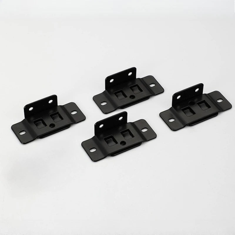 4 Pair Metal Fixing Buckle Two in One Insert Furniture Laminate L Shaped 90 Degree Connector Bracket Hardware Easy Install Home