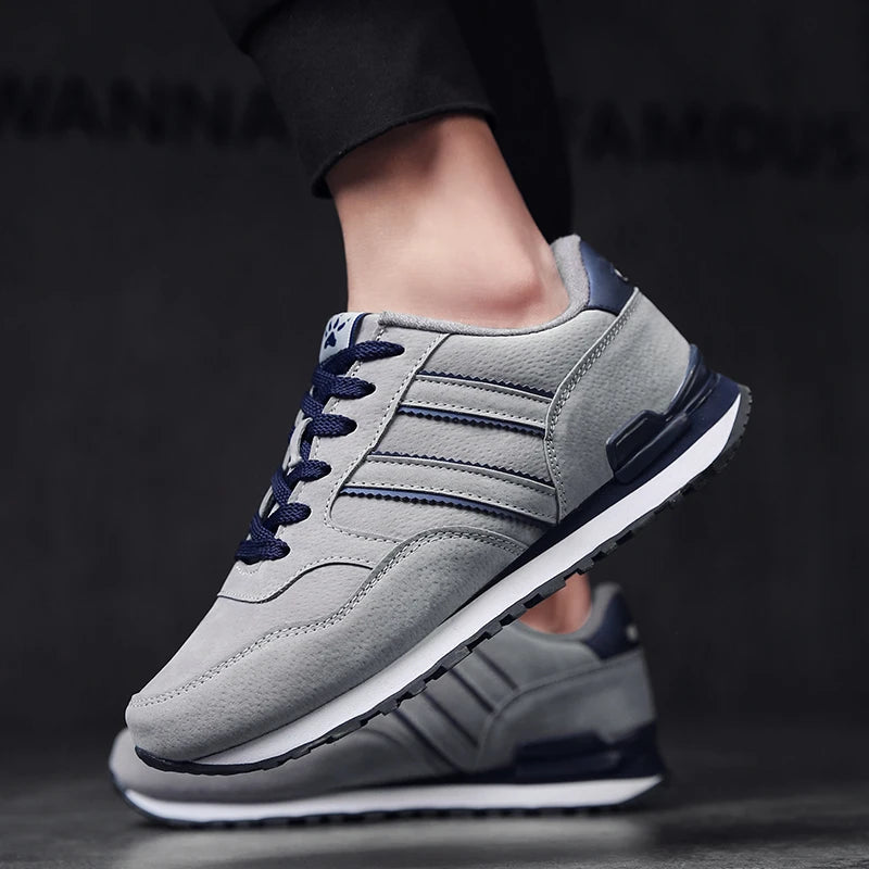 Newest Artificial Leather Men Causal Shoes Male Spring Men Fashion Light Shoes Sneakers Lac-up Flats Breathable Outdoors Sapato