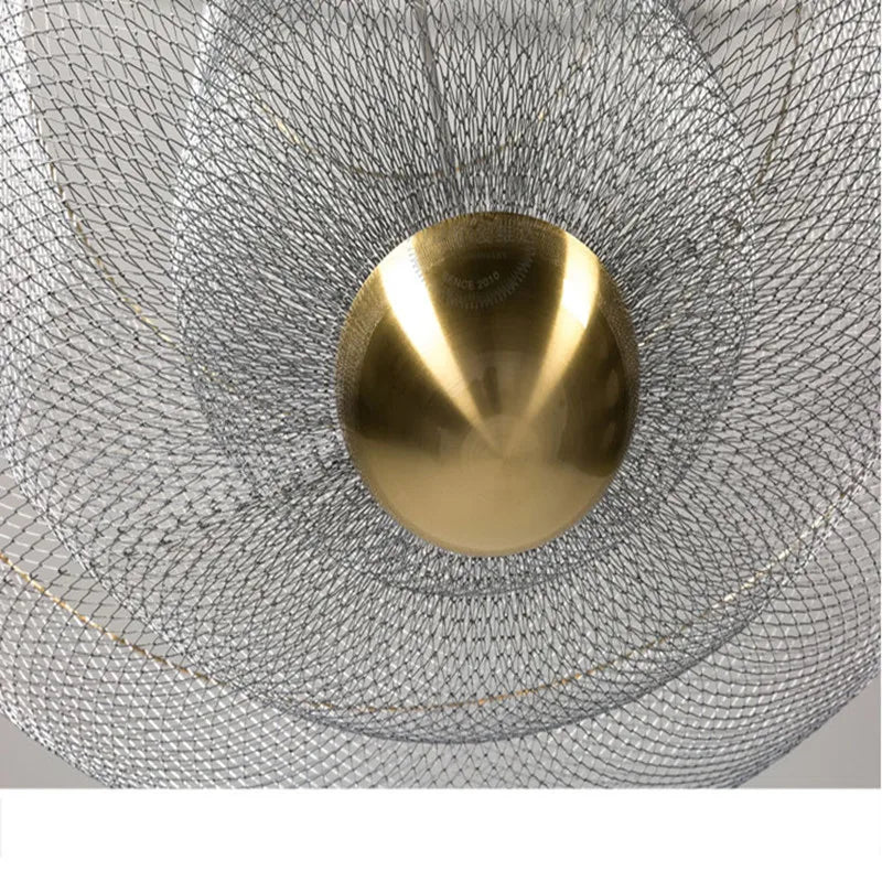Modern Ceiling Chandeliers Dimmable LED Pendant Light Modern Design Metal Grid Meshmatics Dining Hanging Lamp Suspension Fixture
