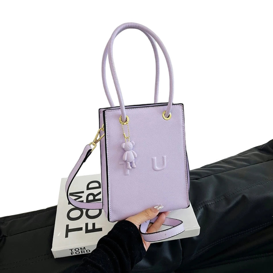 2026 Small Square Bag Women New Handbag Fashion Shoulder Casual Crossbody Solid Color Mobile Phone Bag