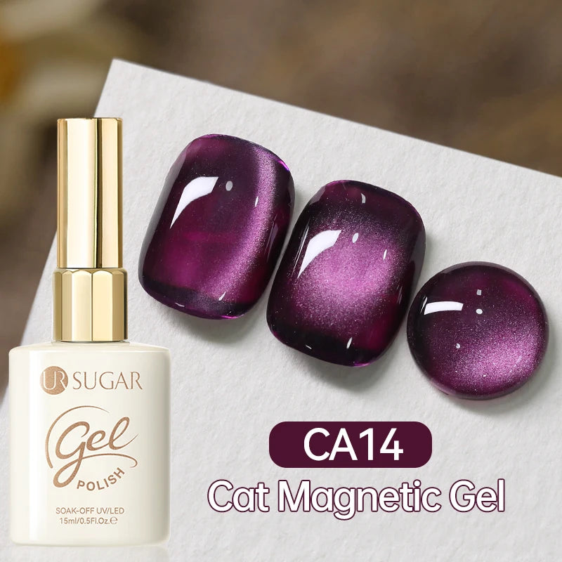 UR SUGAR 15ml Cat Magnetic Gel Jelly Glass Full Coverage Varnis Magnetic Gel Soak Off UV LED Gel Autumn Winter Xmas Manicure