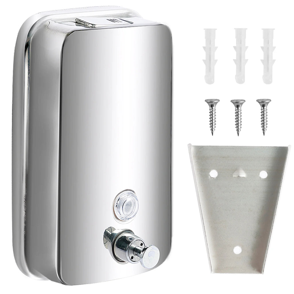 850ML/1050ML Stainless steel Wall Mount Soap Dispenser Bathroom Liquid Soap Detergent Shower Gel Storage Bottle Toilet Kitchen