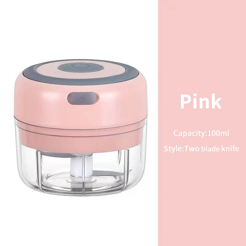 1pcs Electric Garlic Chopper Automatic Garlic Mincer 100/250mL Food Chopper Portable Vegetable Grinder Onion Mixer Kitchen Tool