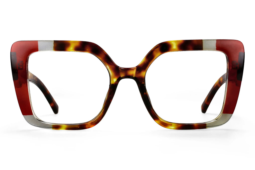 R56982 Colorful Large Size Reading Glasses Lady Trend Splicing Color Presbyopic Eyeglass Universal Prescription Spectacles Frame