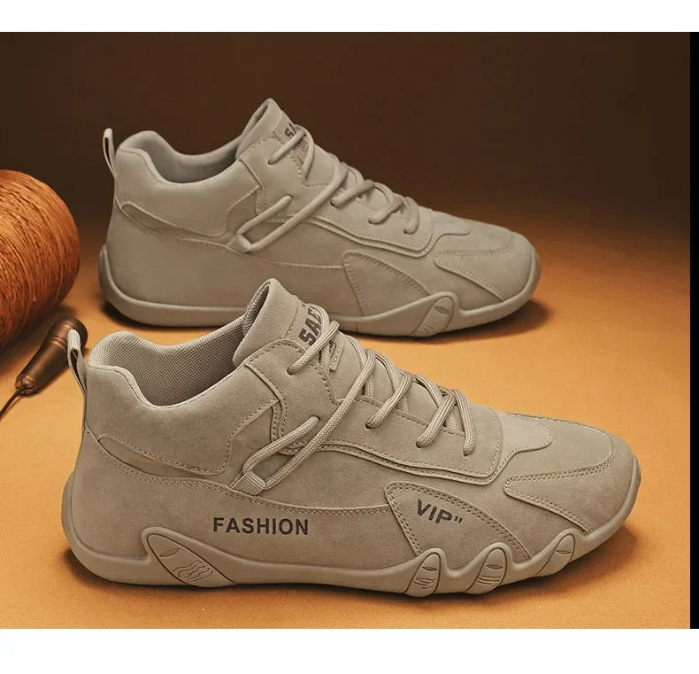 Retro Ankle Boots for Men Flat Casual Snow Boots Sneaker Non-slip Work Shoes Men Short Boots Autumn Zapatillas Hombre