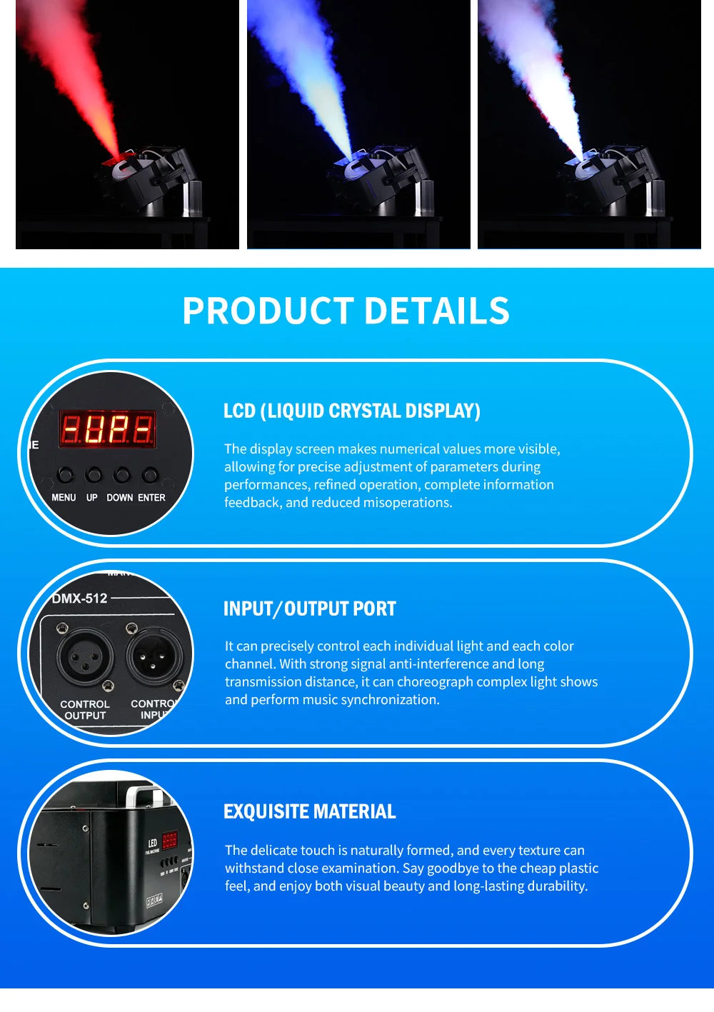 1500W Remote Control 24x9W RGB 3in1 Fog Machine DMX Controller for DJ Club Patry KTV Concert Weeding