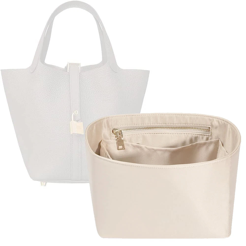 Picotin 18 Organizer Insert, Luxury Purse Organizer Insert, Silky Smooth, Fits Picotin 18/22 Bags