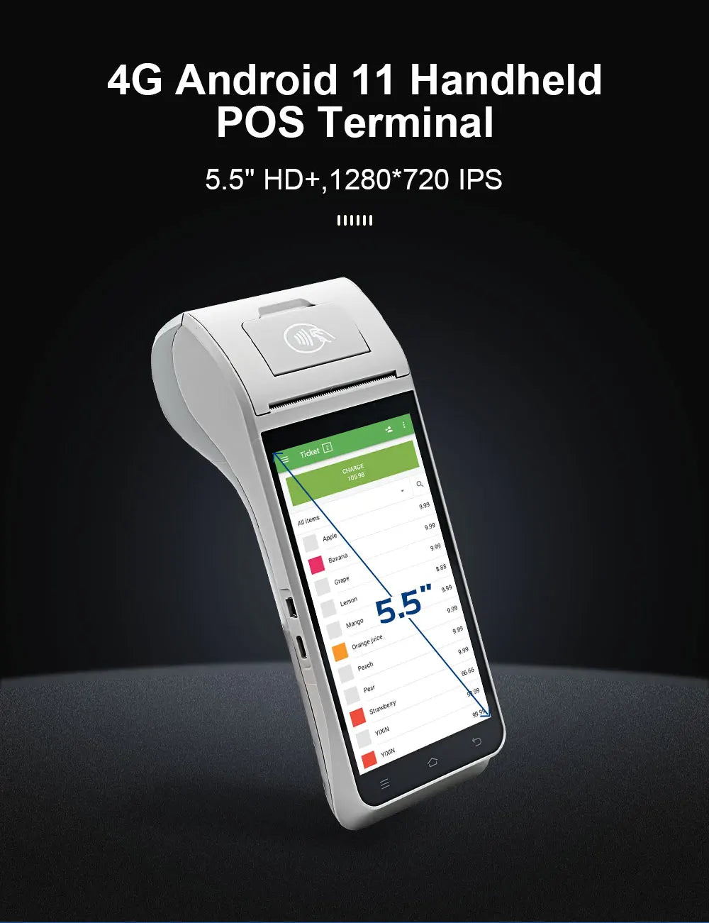 Android 14/13/11 Handheld Terminal POS Printer Portable 58mm Thermal Receipt Printer 4G NFC Ticket Bill POS PDA Impressora