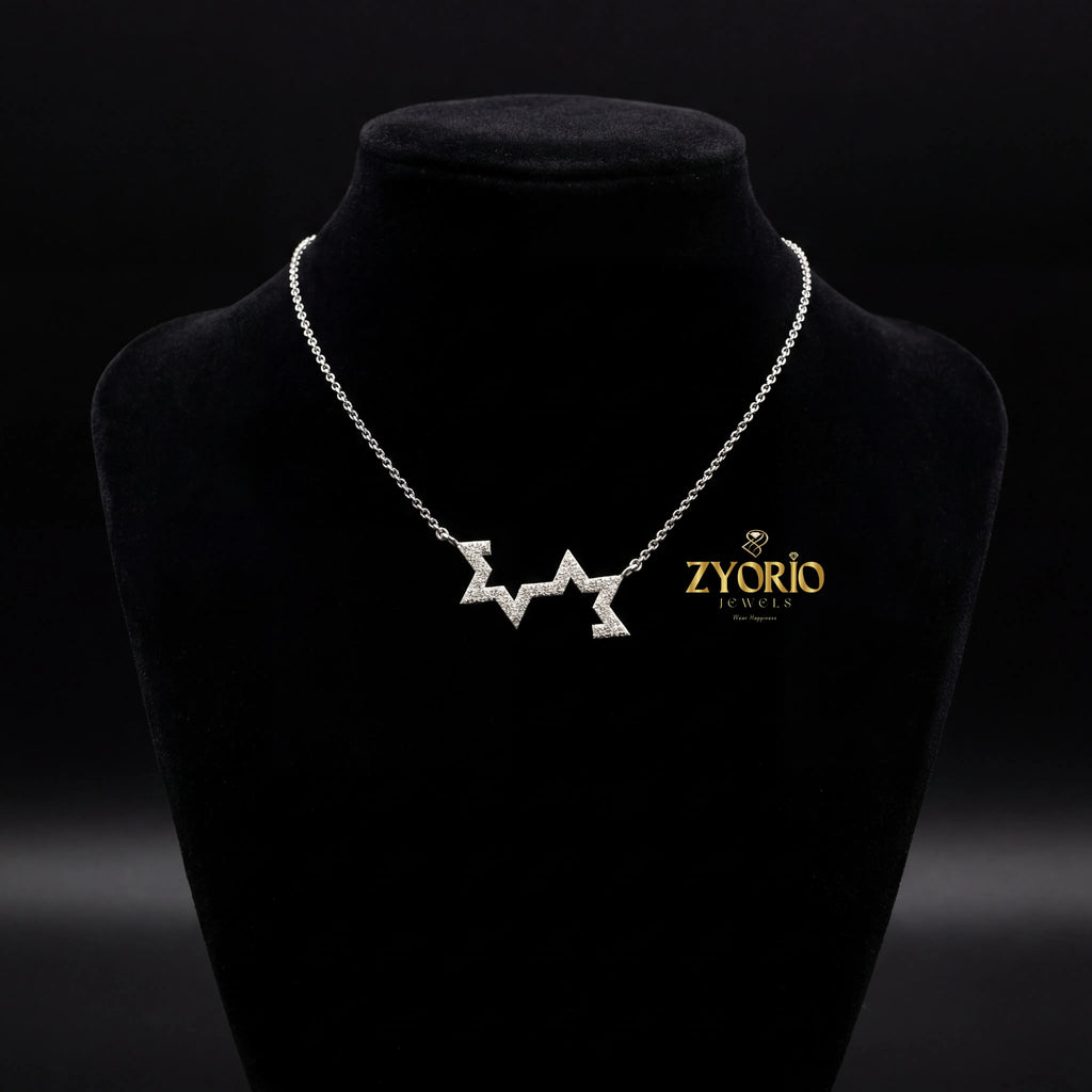 Night Sky Charm Diamond Pendant Necklace 925 Sterling Silver Luxury Jewelry Women Trendy Fashion Statement Wedding Engagement