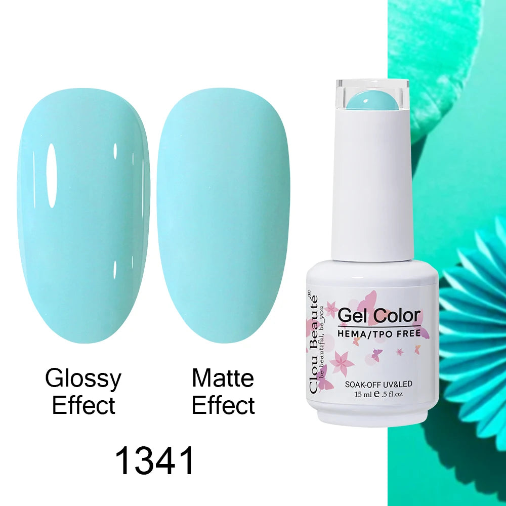 Clou Beaute HEMA TPO FREE Caramel Brown Wine Red Coffee Gel Nail Polish High Pigment Autumn Nail Art Full Coverage UV Varnish