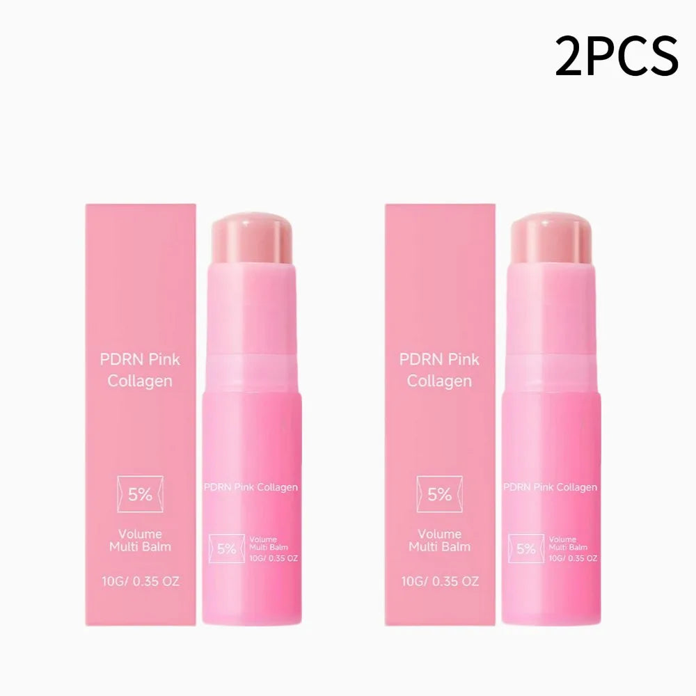 PDRN Pink Collagen Volume Multi Balm 5% 7% Volufiline Facial Eye Neck Plumping Moisturizing Stick Non-greasy Hydrating Skin Care